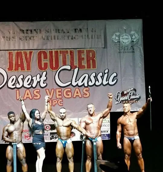 On stage in the lineup in Las Vegas