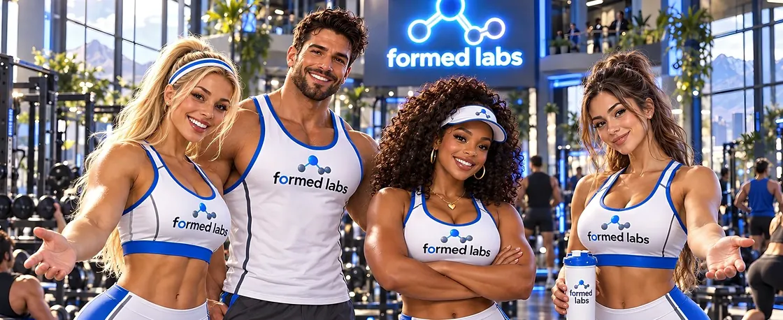 Dakota Jane, Titan Kane, Shaniqua and Nova Reyes in the formed labs gym