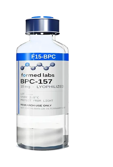 A sealed, batch-coded formed labs vial